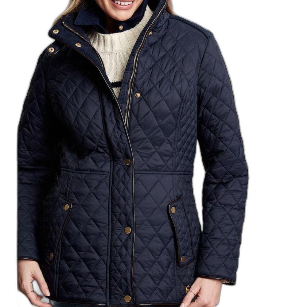 Joules Newdale Quilted Jacket Navy Sz 8